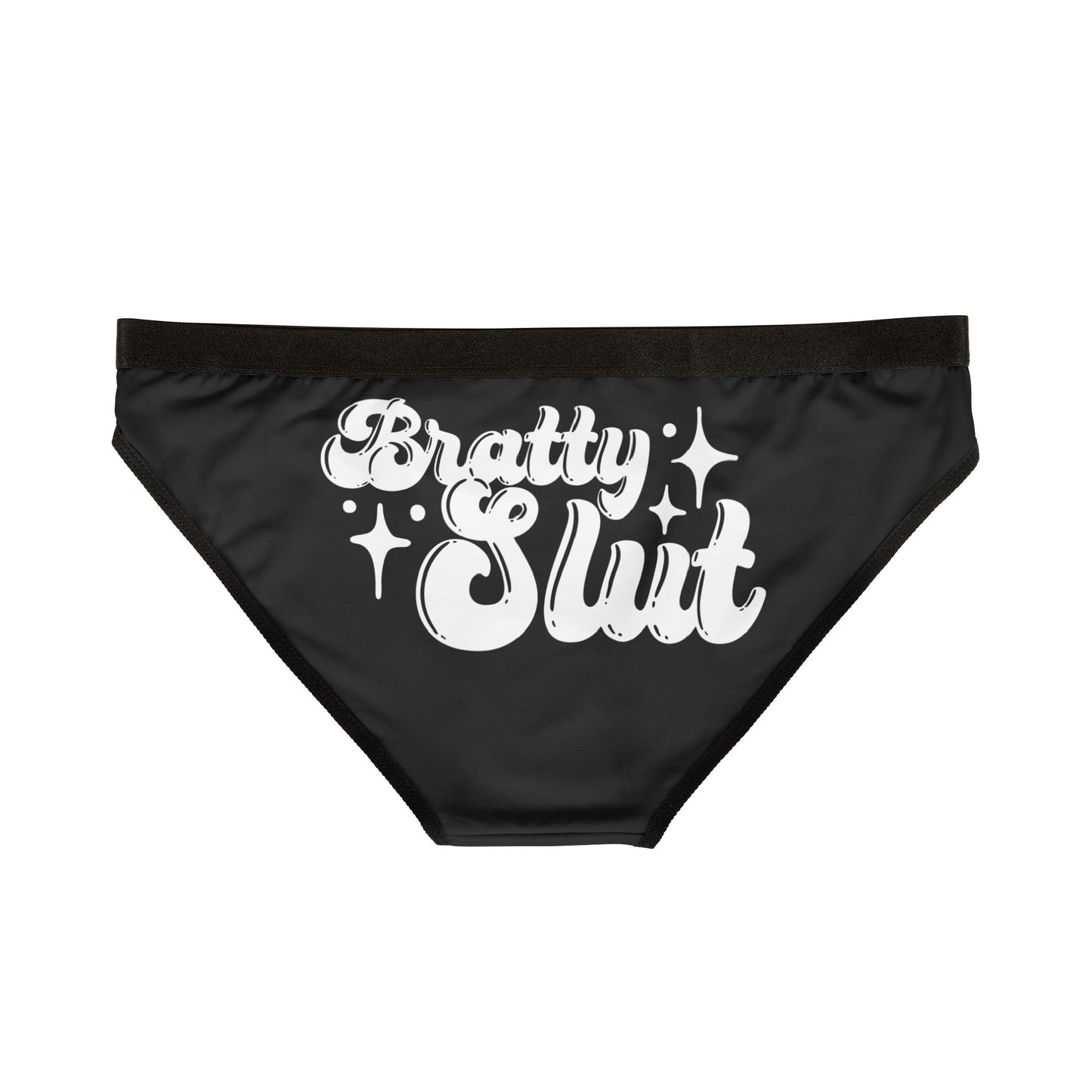 Bratty Slut - Women's AOP Underwear, Fun and Playful Lingerie, Perfect Gift for Girlfriends, Celebratory Undergarments