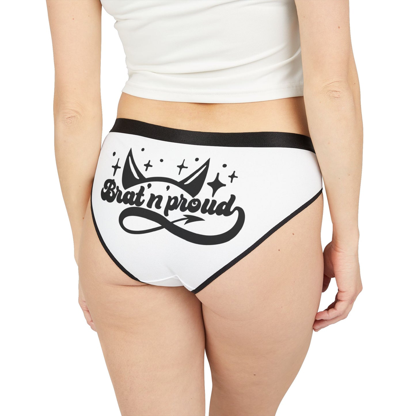 Brat 'n Proud - Women's AOP Underwear, Fun and Playful Lingerie, Perfect Gift for Girlfriends, Celebratory Undergarments