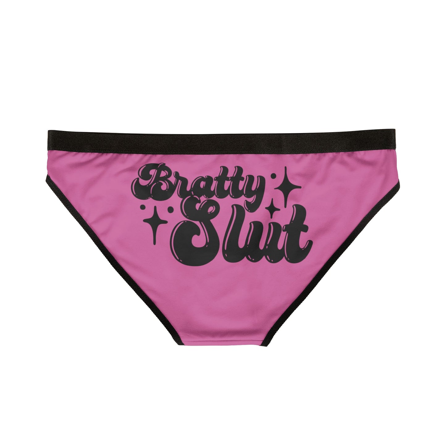 Bratty Slut - Women's AOP Underwear, Fun and Playful Lingerie, Perfect Gift for Girlfriends, Celebratory Undergarments