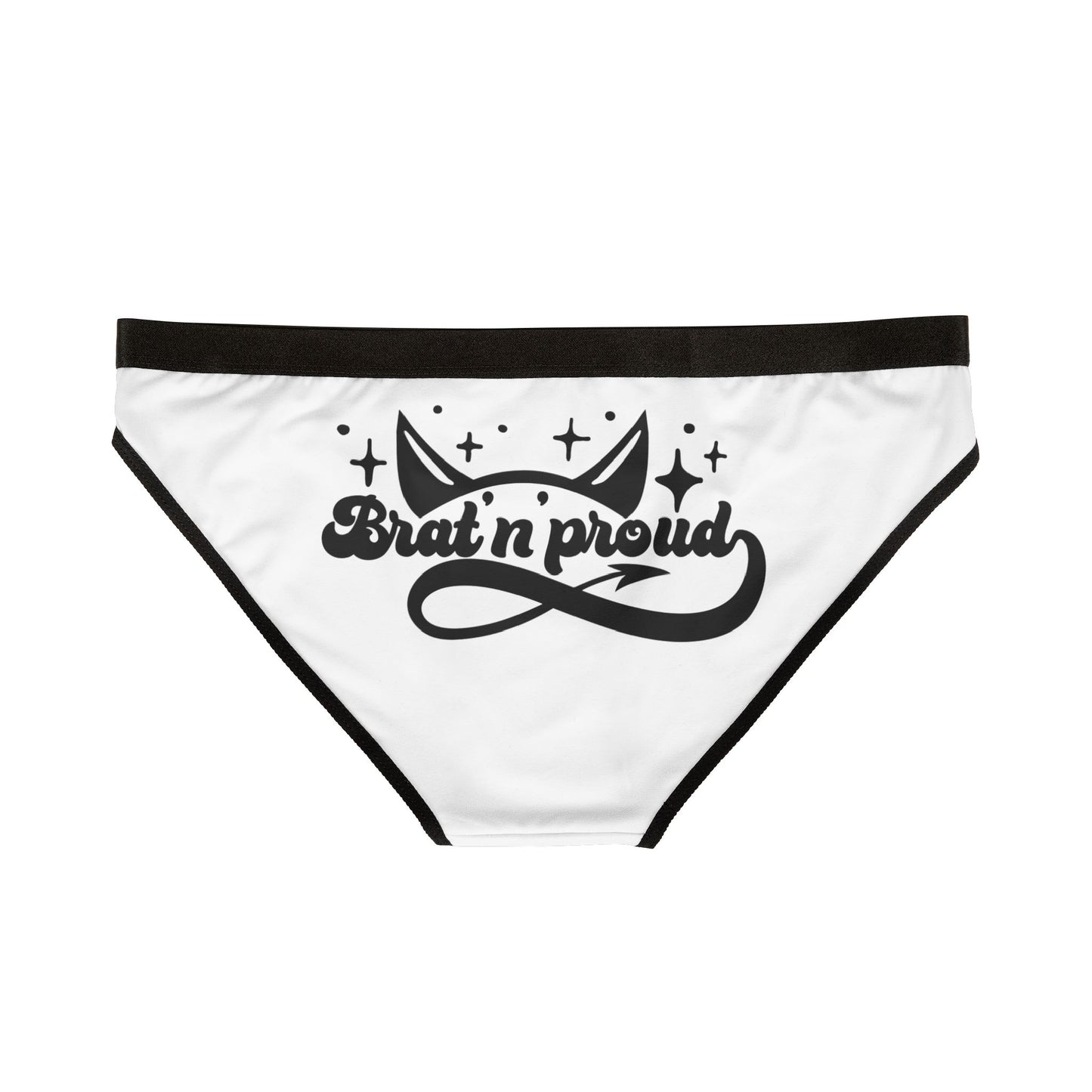 Brat 'n Proud - Women's AOP Underwear, Fun and Playful Lingerie, Perfect Gift for Girlfriends, Celebratory Undergarments