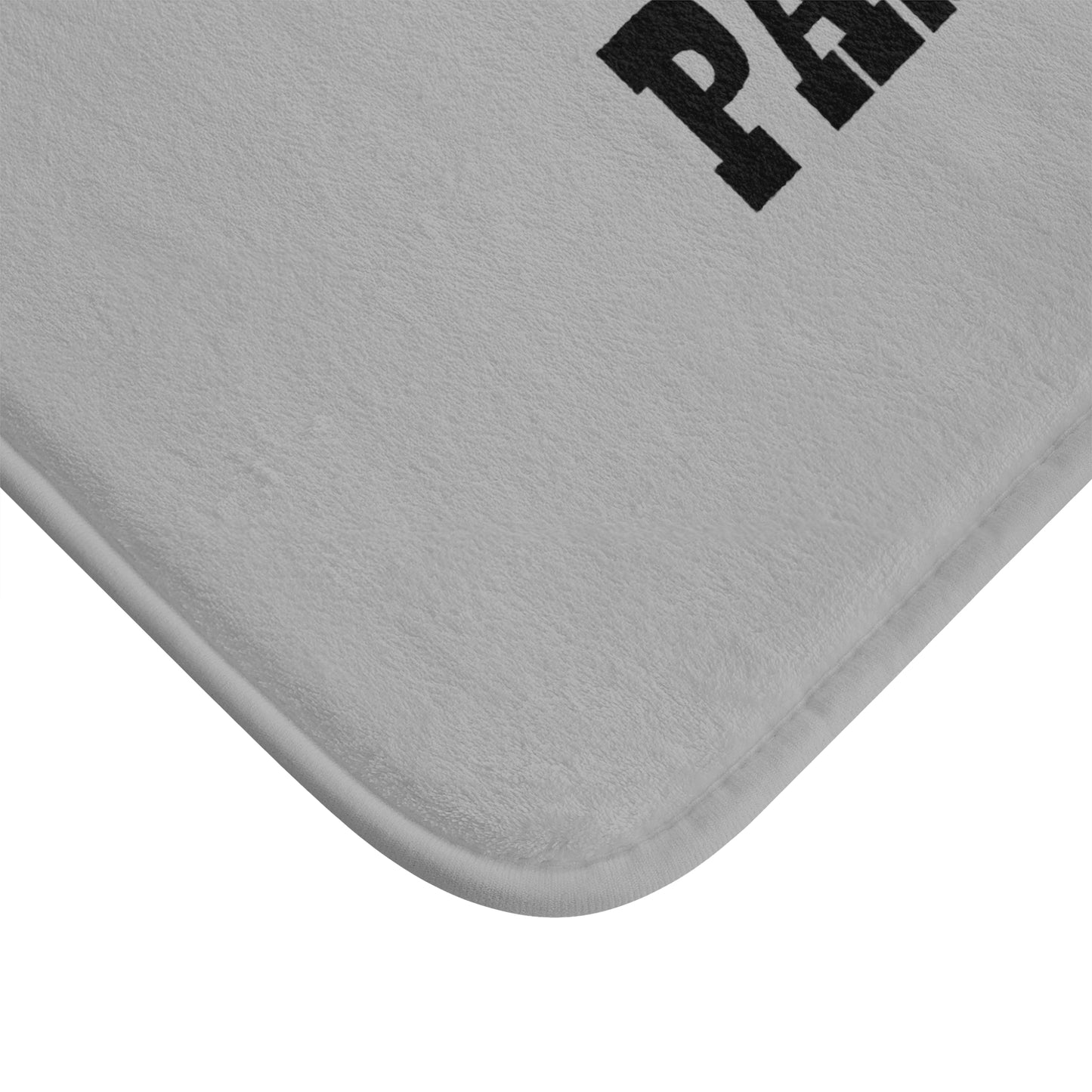 Obey The Rules: No Clothes Past This Mat - Bathroom Comfort Mat - Light Grey