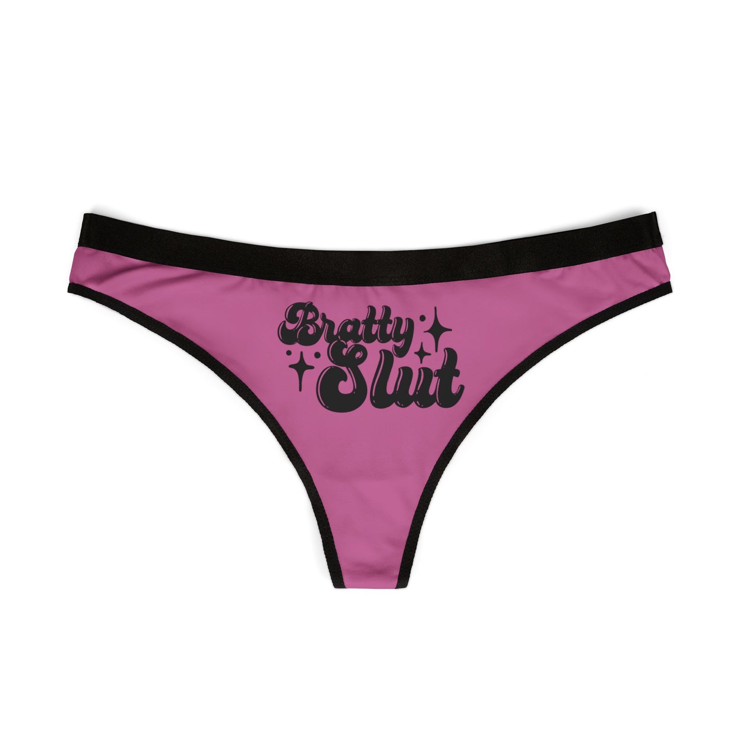 Women’s Thongs - Bratty Slut - Fun and Cheeky Lingerie for Playful Moments, Perfect Gift for Anniversaries, Honeymoons, Holidays, [...]