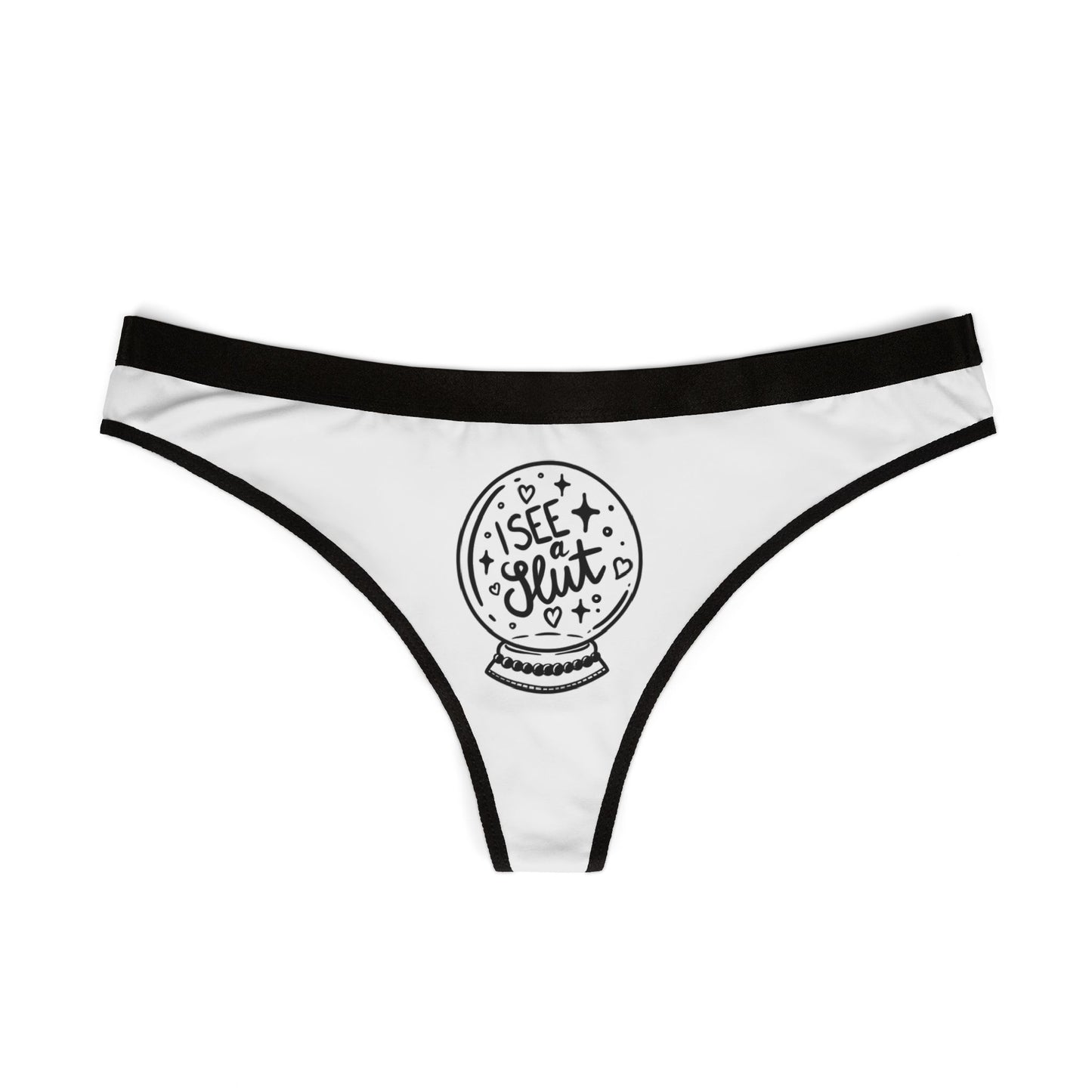 Women’s Thongs - I See A Slut - Fun and Cheeky Lingerie for Playful Moments, Perfect Gift for Anniversaries, Honeymoons, Holidays, [...]