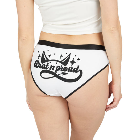 Brat 'n Proud - Women's AOP Underwear, Fun and Playful Lingerie, Perfect Gift for Girlfriends, Celebratory Undergarments