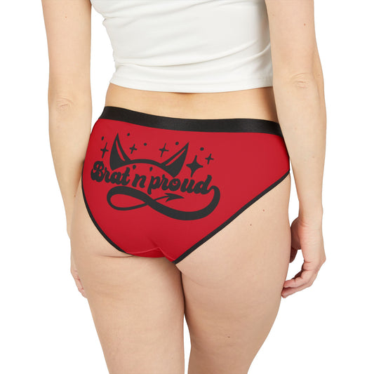 Brat 'n Proud - Women's AOP Underwear, Fun and Playful Lingerie, Perfect Gift for Girlfriends, Celebratory Undergarments