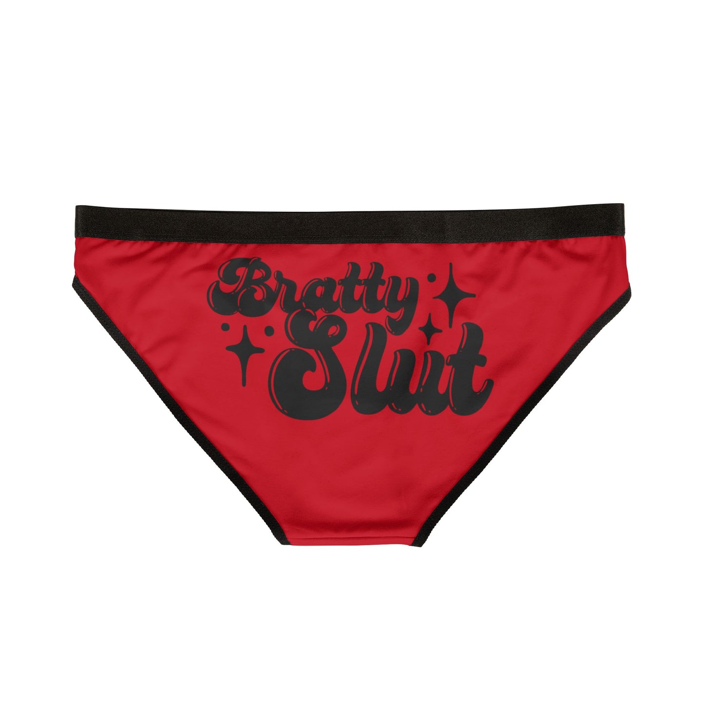 Bratty Slut - Women's AOP Underwear, Fun and Playful Lingerie, Perfect Gift for Girlfriends, Celebratory Undergarments