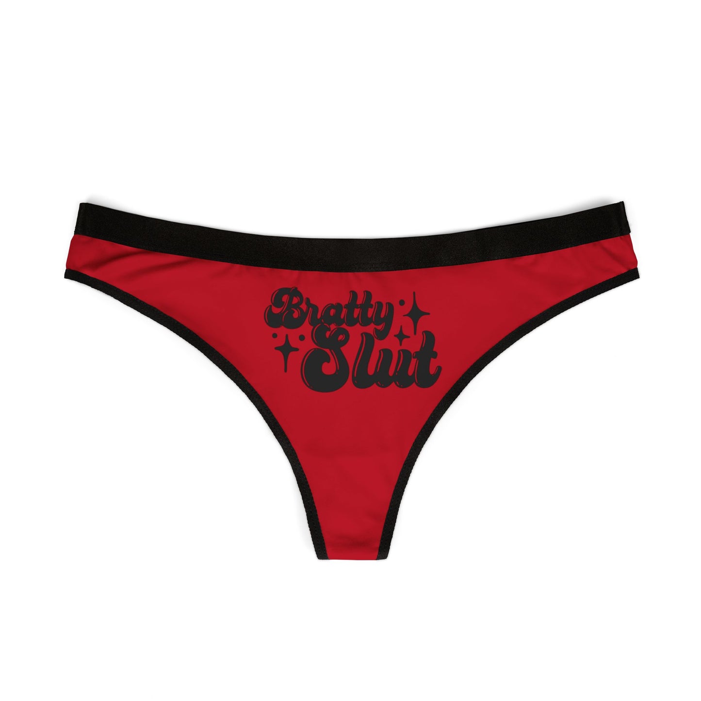 Women’s Thongs - Bratty Slut - Fun and Cheeky Lingerie for Playful Moments, Perfect Gift for Anniversaries, Honeymoons, Holidays, [...]