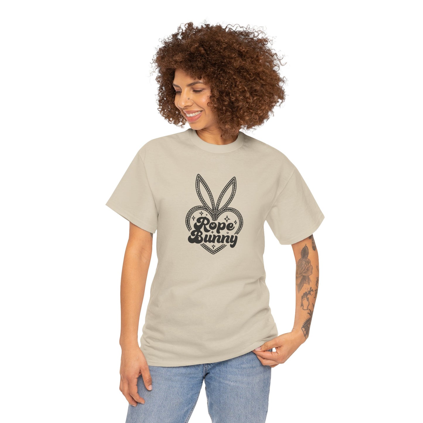 Graphic Tee - Rope Bunny Unisex Heavy Cotton Tee