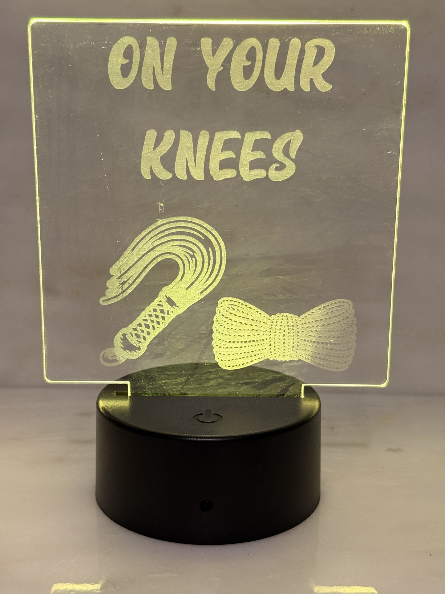 DOMestic Pantry LED Acrylic Night Light – “Punishment Pending” & Other Kinky Mood Designs