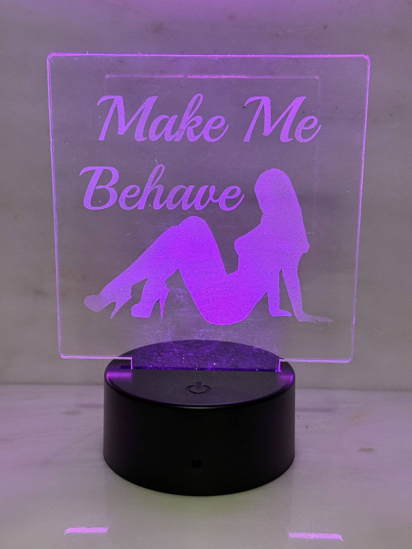 DOMestic Pantry LED Acrylic Night Light – “Punishment Pending” & Other Kinky Mood Designs