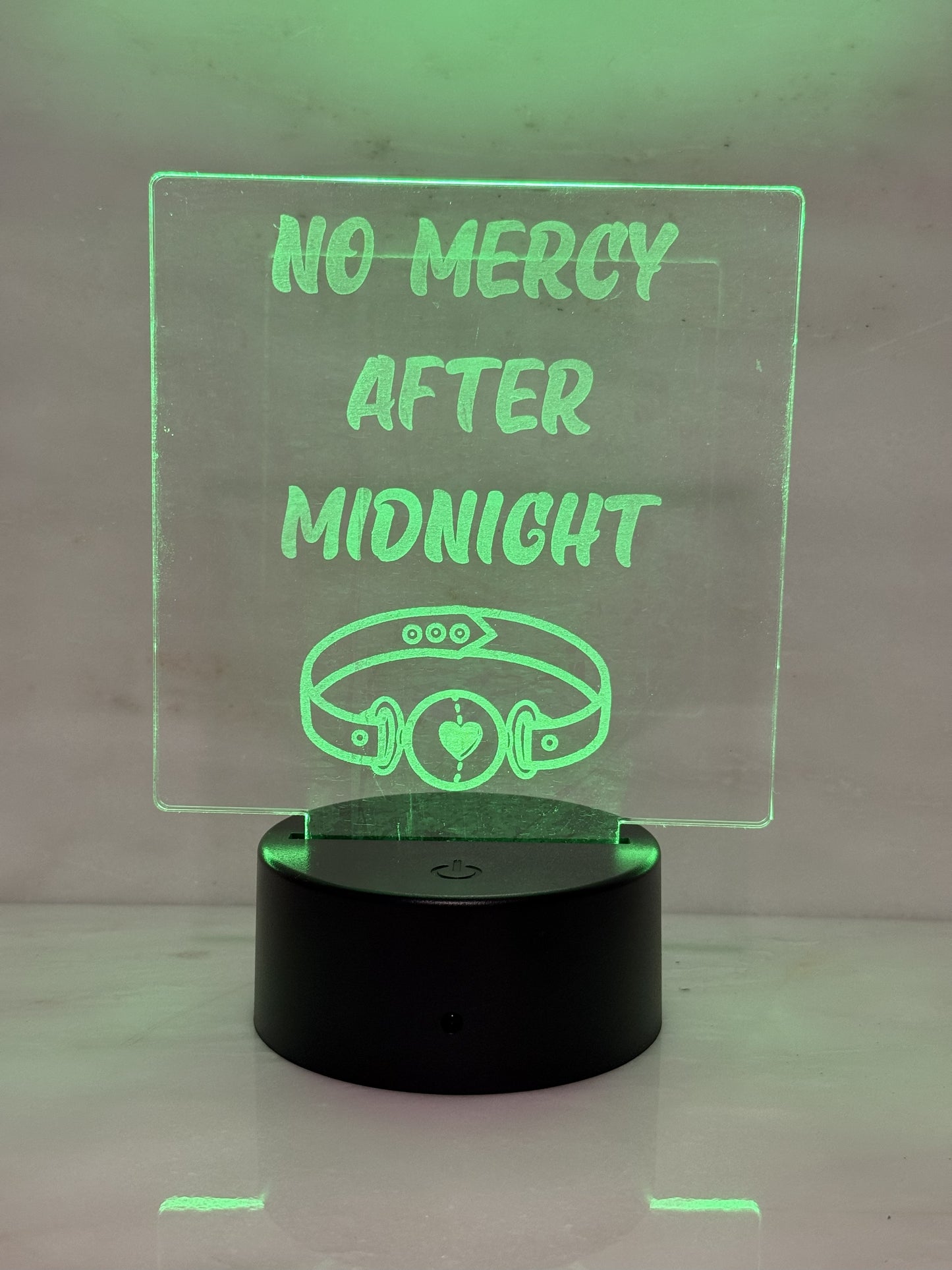 DOMestic Pantry LED Acrylic Night Light – “Punishment Pending” & Other Kinky Mood Designs