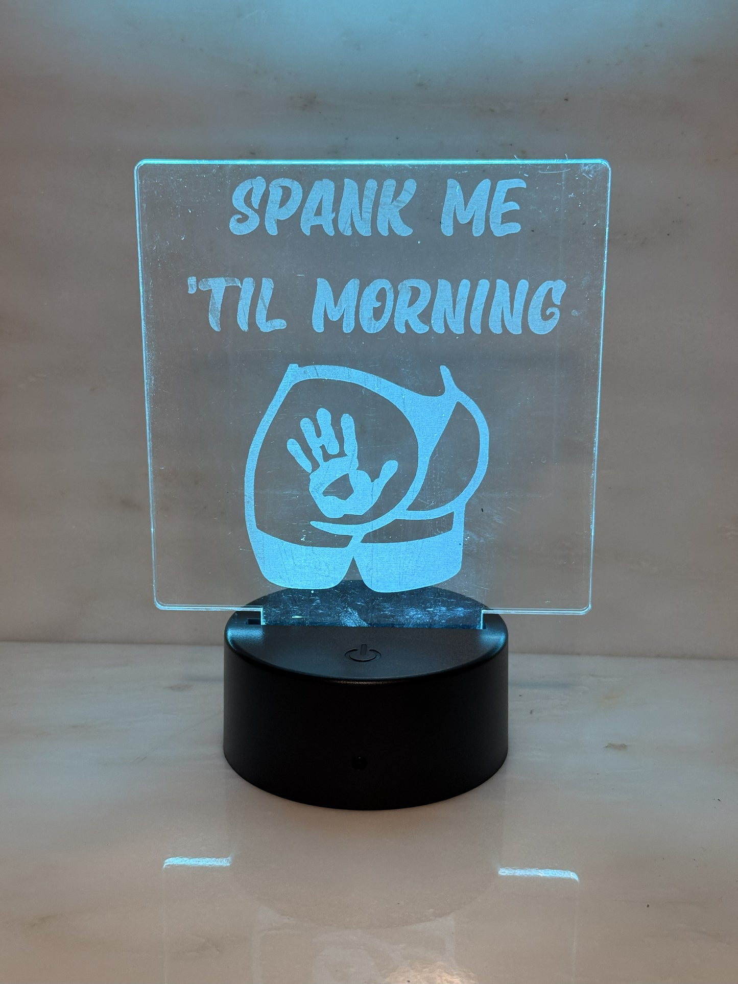 DOMestic Pantry LED Acrylic Night Light – “Punishment Pending” & Other Kinky Mood Designs