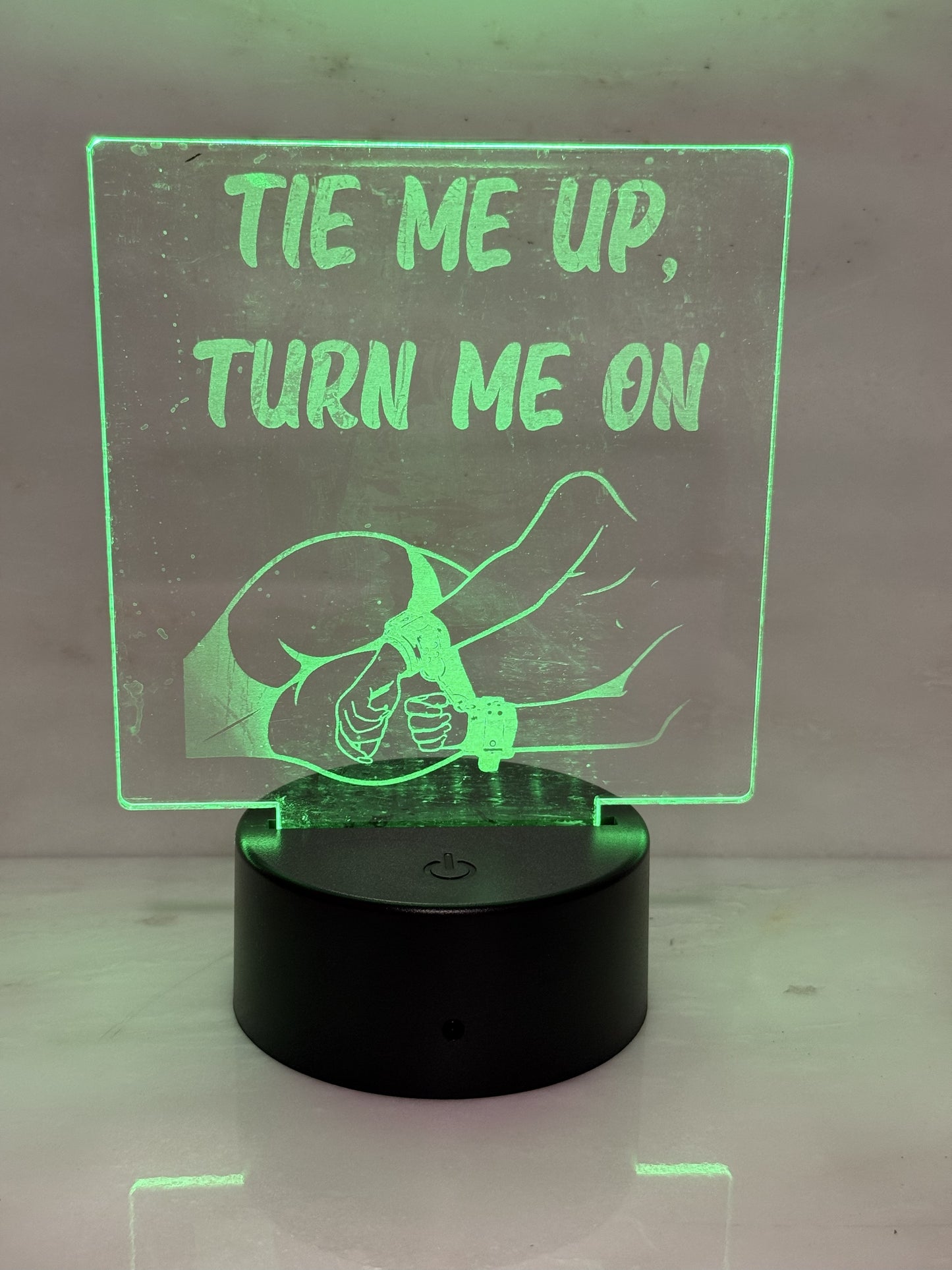 DOMestic Pantry LED Acrylic Night Light – “Punishment Pending” & Other Kinky Mood Designs